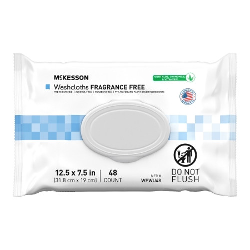 Personal Cleansing Wipe McKesson Soft Pack Unscented 48 Count (PK)