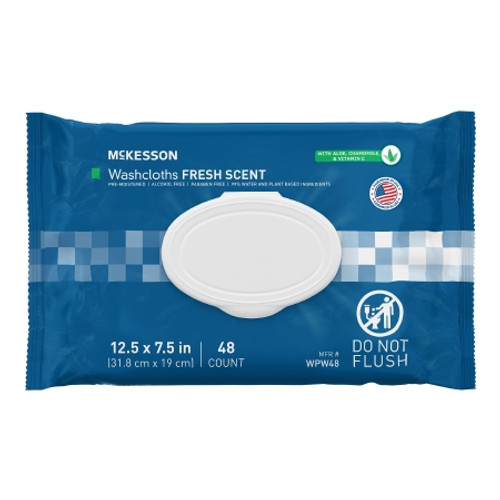 Personal Cleansing Wipe McKesson Soft Pack Scented 48 Count (PK)