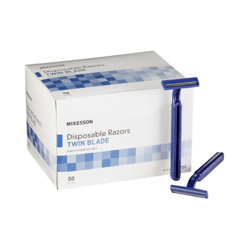 Personal Razor McKesson Single Edge Twin Blade NonSterile Disposable (EA)