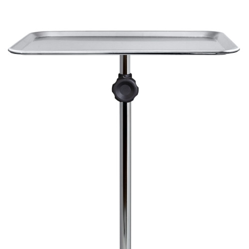 Mobile Instrument Stand McKesson Hand Operated Single Post 5-Leg Base Small Tray (CS)