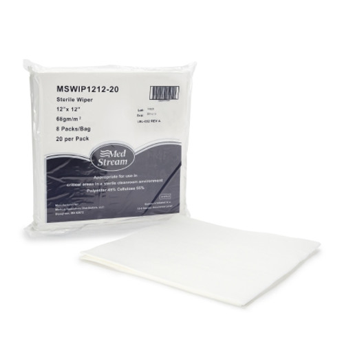 Cleanroom Wipe McKesson ISO Class 5 20 Count Bag 12 X 12 Inch Sterile Disposable (PK)