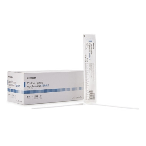 Swabstick McKesson Cotton Tip Plastic Shaft 6 Inch Sterile 2 per Pack (BX)