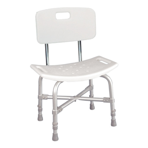 Bath Bench McKesson Without Arms Aluminum Frame With Backrest 20 Inch Seat Width 500 lbs. Weight Capacity (CS)