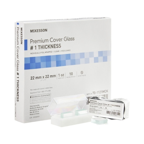 Cover Glass McKesson Square No. 1 Thickness 22 X 22 mm (BX)