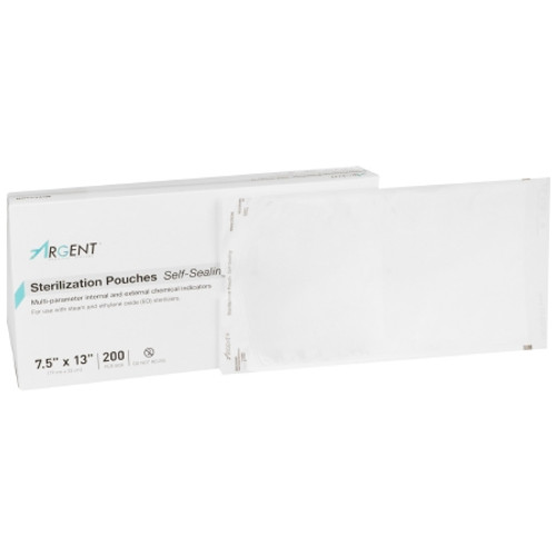 Sterilization Pouch McKesson Argent* Sure-Check? Ethylene Oxide (EO) Gas / Steam 7-1/2 X 13 Inch Transparent / Blue Self Seal Paper / Film (BX)