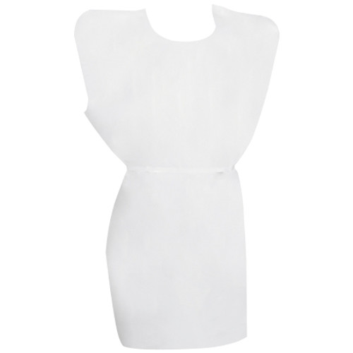 Patient Exam Gown McKesson One Size Fits Most White Disposable (EA)