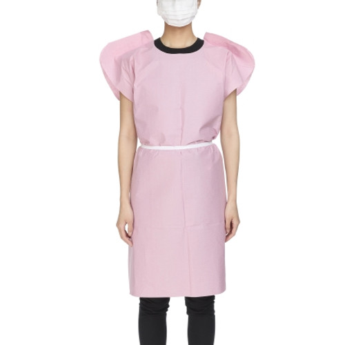 Patient Exam Gown McKesson One Size Fits Most Mauve Disposable (CS)