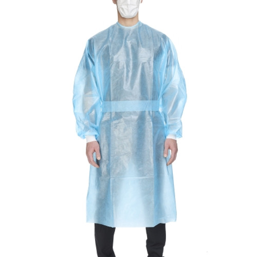 Chemotherapy Procedure Gown McKesson X-Large Blue NonSterile AAMI Level 2 / ASTM D6978 Disposable (CS)