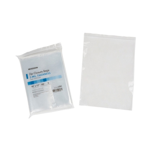Reclosable Bag McKesson 10 X 13 Inch Polyethylene Clear Zipper Closure (CS)
