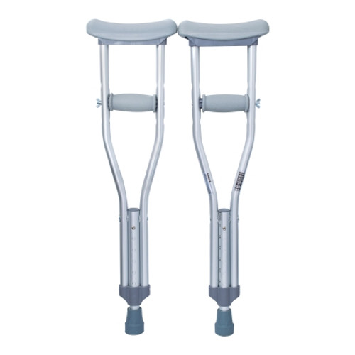 Underarm Crutches McKesson Pediatric 3 Foot 7 Inch to 4 Foot User Height Aluminum Frame 175 lbs. Weight Capacity (PR)