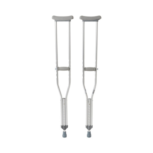 Underarm Crutches McKesson Adult 5 Foot 2 Inch to 5 Foot 10 Inch User Height Aluminum Frame 350 lbs. Weight Capacity (CS)