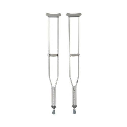 Underarm Crutches McKesson Tall Adult 5 Foot 10 Inch to 6 Foot 6 Inch User Height Aluminum Frame 350 lbs. Weight Capacity (CS) 146-10402-8