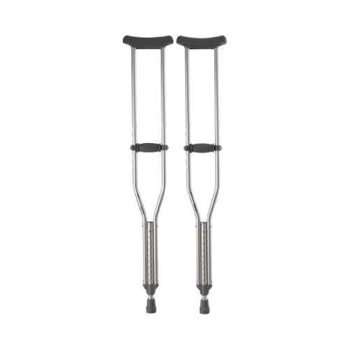 Underarm Crutches McKesson Adult 5 Foot 2 Inch to 5 Foot 10 Inch User Height Aluminum Frame 350 lbs. Weight Capacity (PR) 146-10430-8