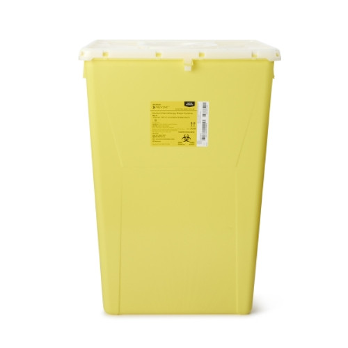Chemotherapy Waste Container McKesson Prevent? Yellow Base 24-3/5 H X 17-3/10 W X 13 L Inch Vertical Entry 18 Gallon (CS)