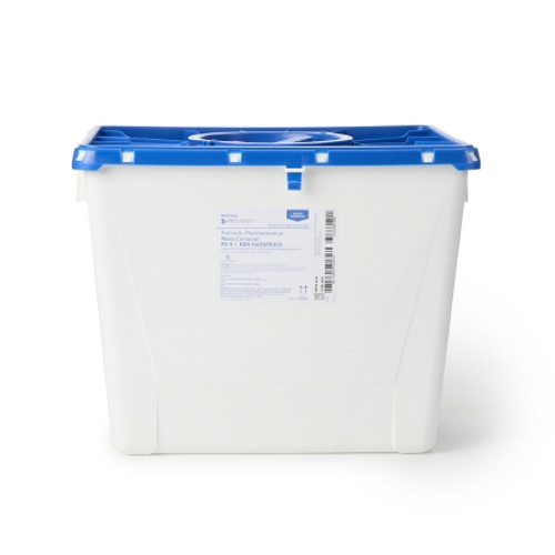 Pharmaceutical Waste Container McKesson Prevent? White Base 13-1/2 H X 17-3/10 W X 13 L Inch Vertical Entry 8 Gallon (CS)