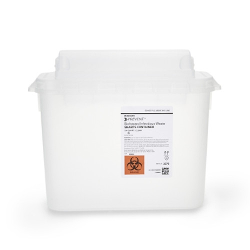 Sharps Container McKesson Prevent? Translucent Base 11 H X 12 W X 4-3/4 D Inch Horizontal Entry 1.35 Gallon (EA)