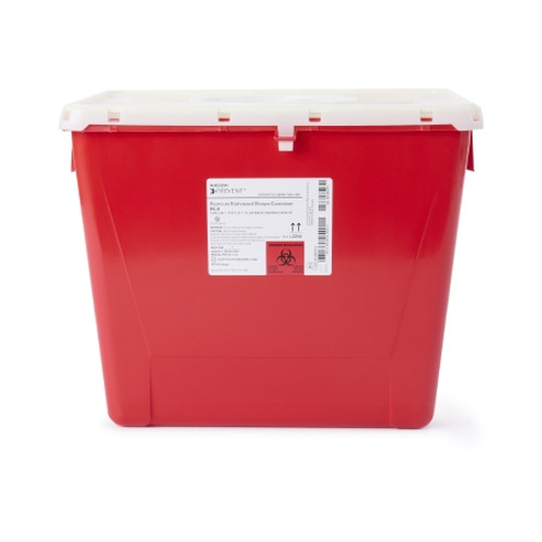 Sharps Container McKesson Prevent? Red Base 13-1/2 H X 17-3/10 W X 13 L Inch Vertical Entry 8 Gallon (EA)