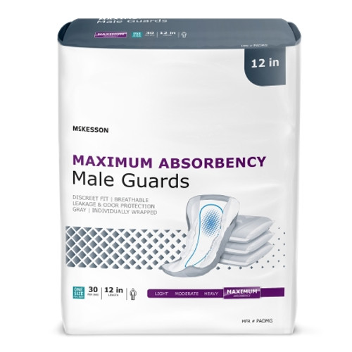Bladder Control Pad McKesson 12 Inch Heavy Absorbency Polymer Core One Size Fits Most (BG)
