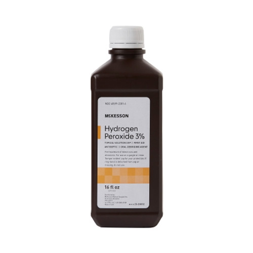 Antiseptic Hydrogen Peroxide McKesson Brand Topical Liquid 16 oz. Bottle (EA)