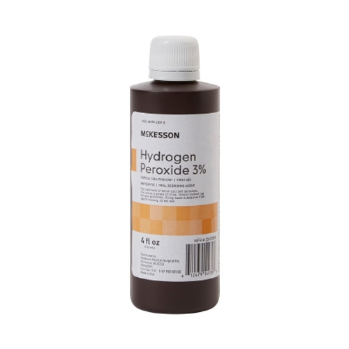 Antiseptic Hydrogen Peroxide McKesson Brand Topical Liquid 4 oz. Bottle (EA)