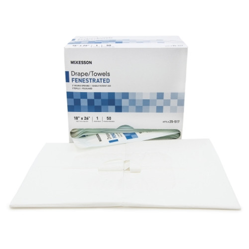 General Purpose Drape McKesson Poly Lined Towel Drape 18 W X 26 L Inch Sterile (BX) 25-517