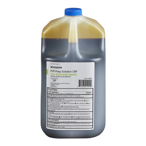 Skin Prep Solution McKesson 1 gal. Jug 10% Strength Povidone-Iodine NonSterile (CS)