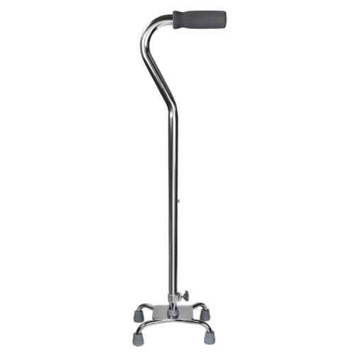 Small Base Quad Cane McKesson Steel 30 to 39 Inch Height Chrome (EA)