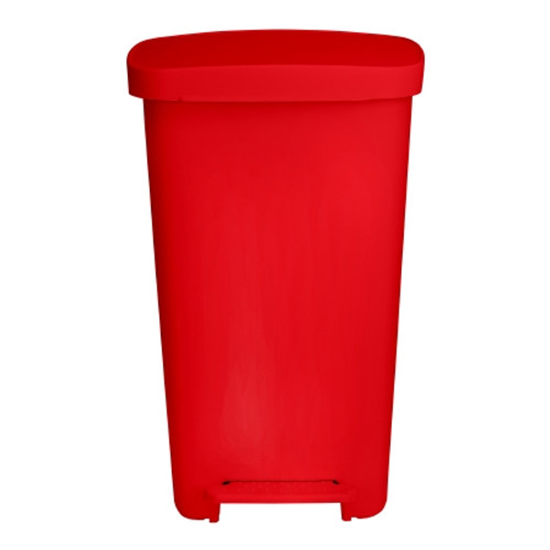 Trash Can McKesson 52 Quart / 13 gal. Red Plastic Rectangular (CS)