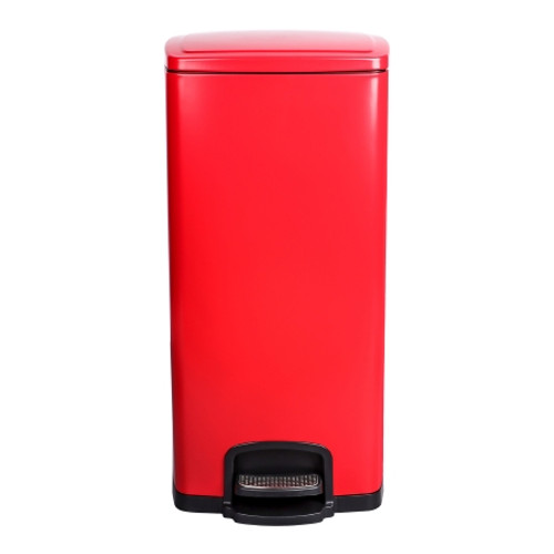 Trash Can McKesson 32 Quart / 8 gal. Red Metal Square (EA)