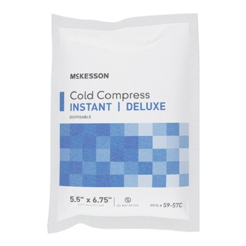 Instant Cold Pack McKesson Deluxe General Purpose Small 5-1/2 X 6-3/4 Inch Fabric / Calcium Ammonium Nitrate / Water Disposable (EA)