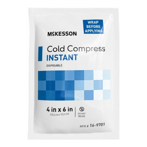 Instant Cold Pack McKesson General Purpose 4 X 6 Inch Plastic / Calcium Ammonium Nitrate / Water Disposable (EA)