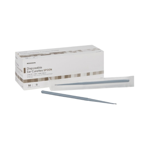 Ear Curette McKesson Handle with Grooves 2 mm Tip Cup Tip (BX)