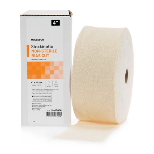 Bias Cut Stockinette McKesson Cotton 4 Inch X 50 Yard Size 1 Beige NonSterile (RL)