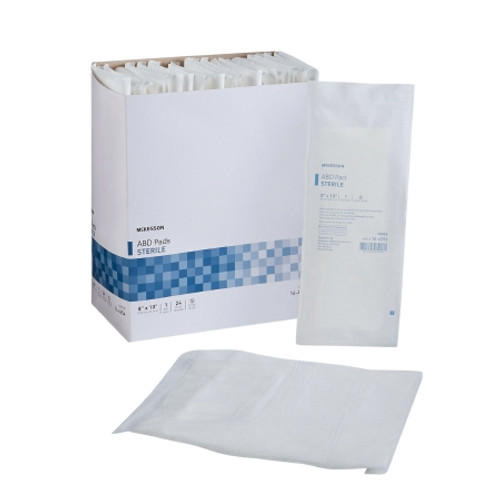 Abdominal Pad McKesson 8 X 10 Inch Sterile 1 per Pack (PK)