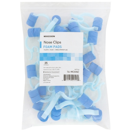 Nose Clip McKesson Foam, Disposable, Blue Plastic For Spirometer (BG)