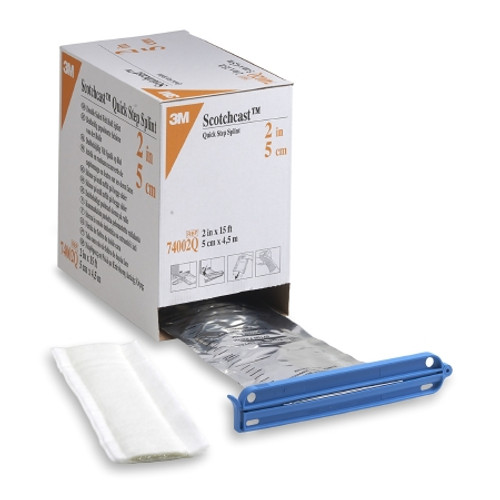 Padded Splint Roll 3M* Scotchcast* Quick Step Double Sided Felt 2 Inch X 15 Foot Felt / Fiberglass White (CS)