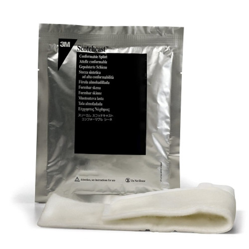 Padded Precut Splint 3M* Scotchcast* Quick Step Double Sided Felt 2 X 10 Inch Felt / Fiberglass White (CS)