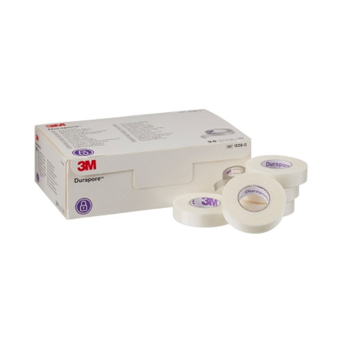 Medical Tape 3M* Durapore* White 1/2 Inch X 10 Yard Silk-Like Cloth NonSterile (BX)