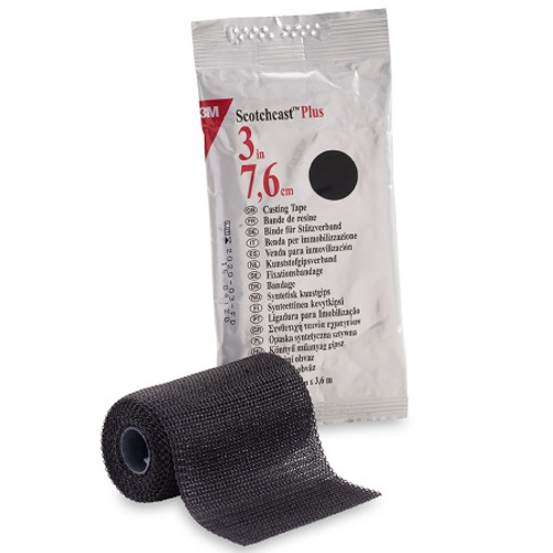 Cast Tape 3M* Scotchcast* Plus 3 Inch X 12 Foot Fiberglass / Resin Black (CS)
