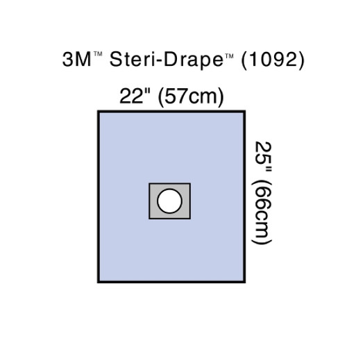 Surgical Drape 3M* Steri-Drape* Small Drape with Aperture 22 W X 25 L Inch Sterile (CS)