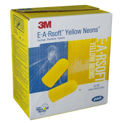 Ear Plugs 3M* E-A-Rsoft* Yellow Neons* Cordless One Size Fits Most Yellow (CS)
