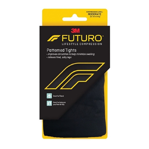 Compression Pantyhose 3M* Futuro* Pattern Waist High Medium Black Closed Toe (CS)