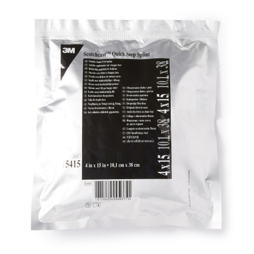 Padded Precut Splint 3M* Scotchcast* Quick Step Double Sided Felt 4 X 15 Inch Felt / Fiberglass White (CS)