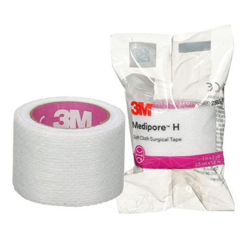 Perforated Medical Tape 3M* Medipore* H White 1 Inch X 2 Yard Soft Cloth NonSterile (CS)