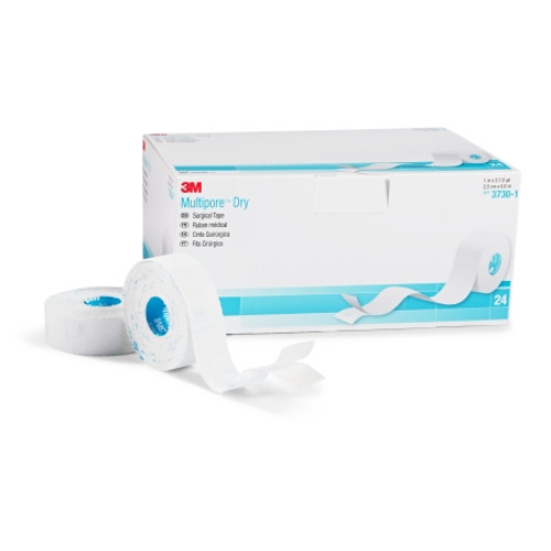 Water Resistant Dressing Retention Tape with Liner 3M* Multipore* Dry White 1 Inch X 5-1/2 Yard Pique NonSterile (CS)