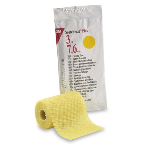 Cast Tape 3M* Scotchcast* Plus 3 Inch X 12 Foot Fiberglass / Resin Yellow (CS)