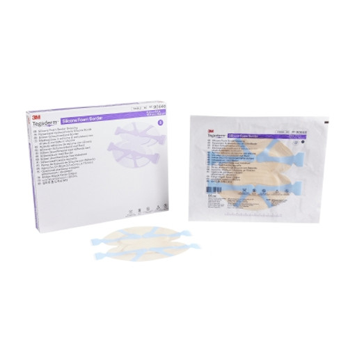 Foam Dressing 3M* Tegaderm* 6-1/2 X 6-1/2 Inch With Border Film Backing Silicone Adhesive Heel / Contour Sterile (CS)