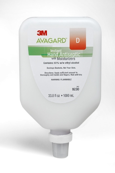 Hand Sanitizer 3M* Avagard* D 1,000 mL Ethyl Alcohol Gel Dispenser Refill Bottle (CS)