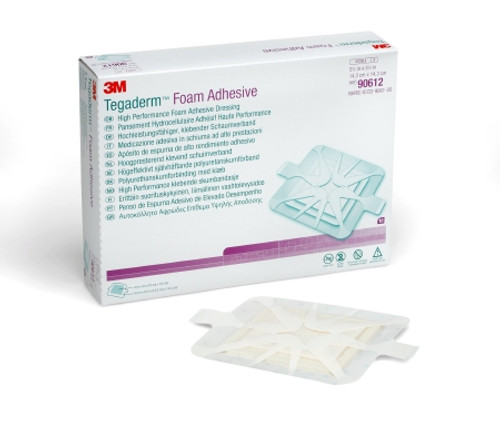 Foam Dressing 3M* Tegaderm* High Performance 5-5/8 X 5-5/8 Inch With Border Film Backing Acrylic Adhesive Square Sterile (BX)