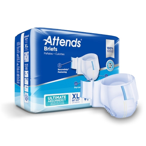 Unisex Adult Incontinence Brief Attends Advanced X-Large Disposable Heavy Absorbency (BG)